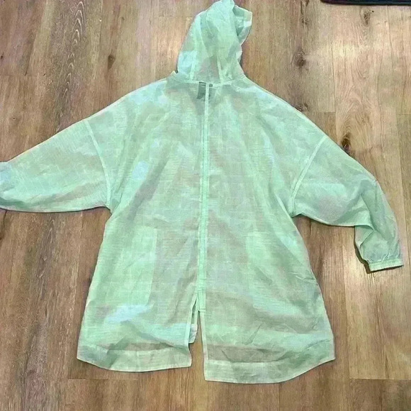 Nike green light weight wind runner active Indio Woven Sheer Hooded Long Jacket - Picture 3 of 5